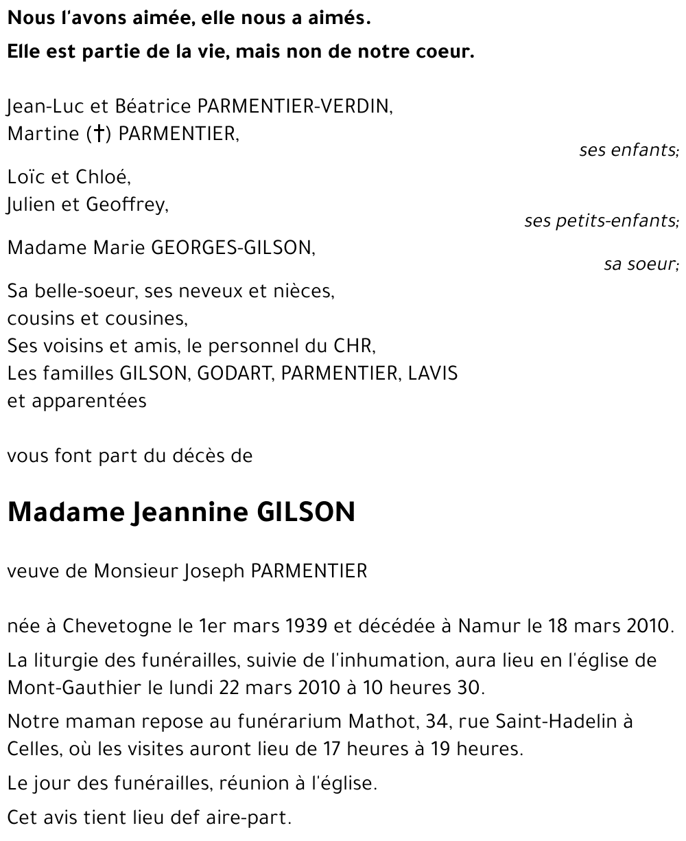 Jeannine GILSON