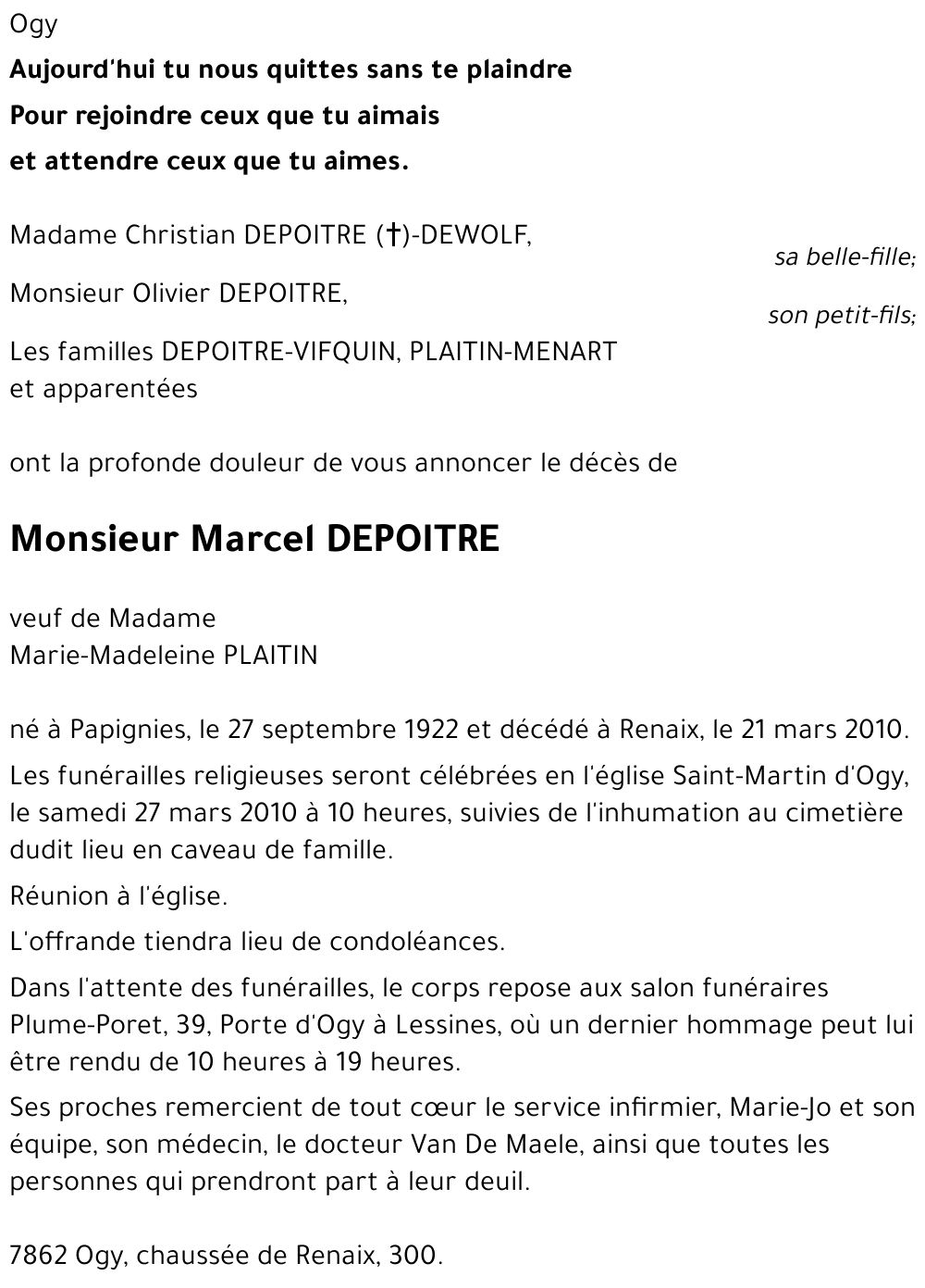 Marcel DEPOITRE