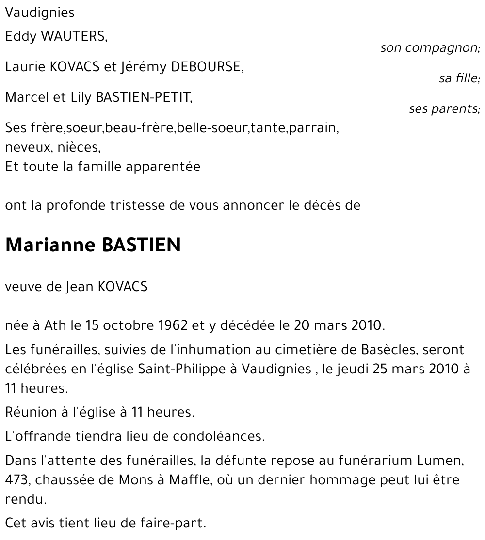 Marianne Bastien