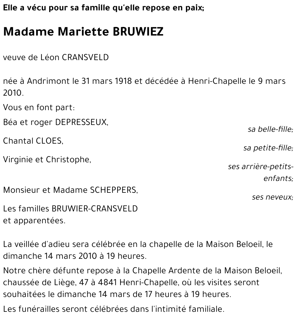 Mariette BRUWIEZ