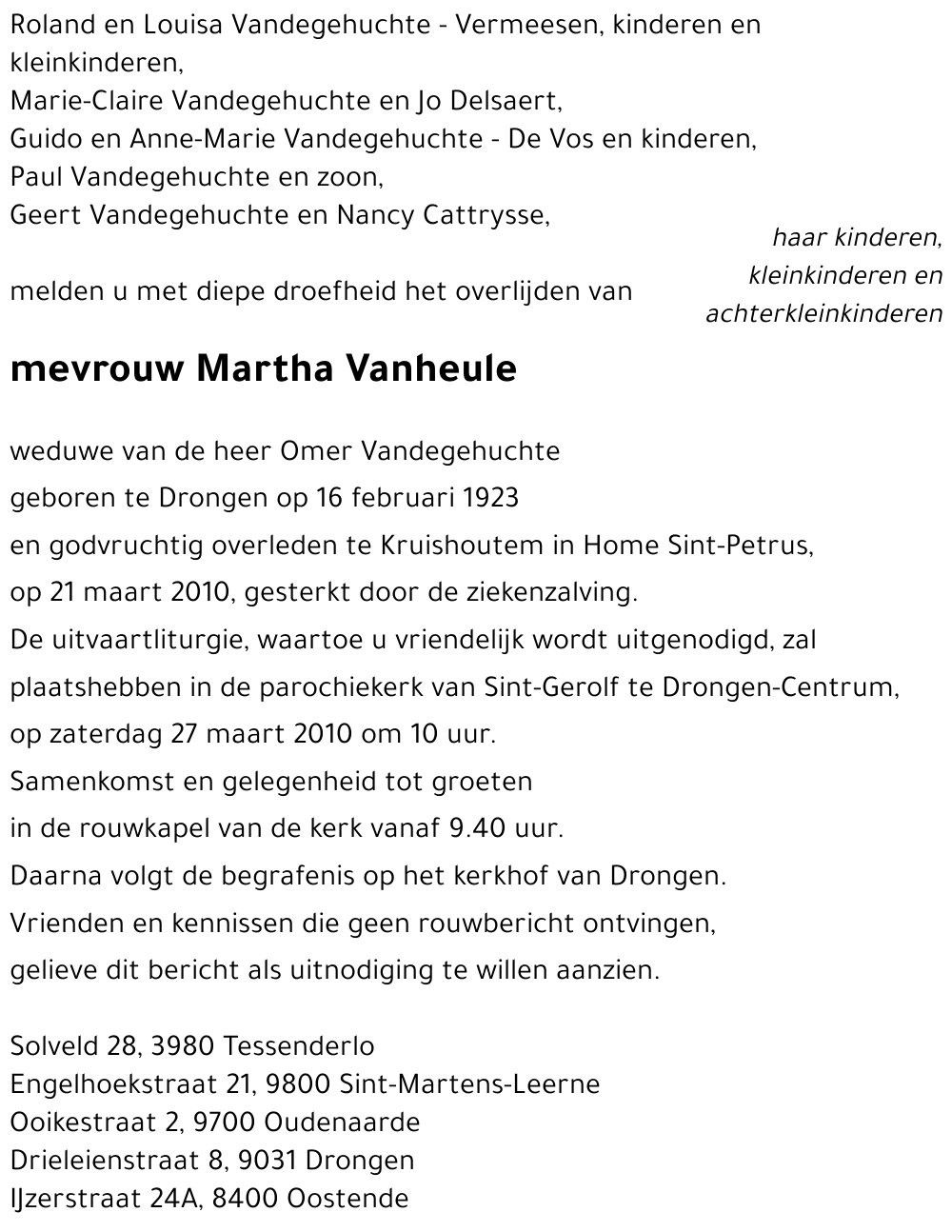 Martha Vanheule