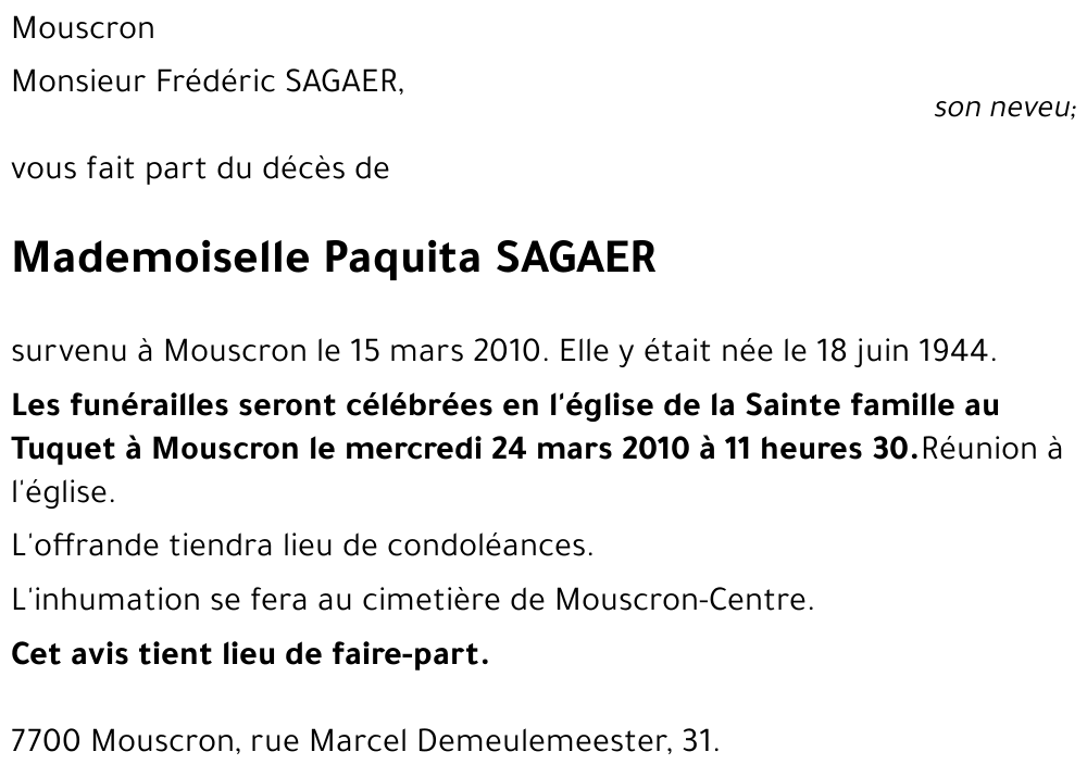Paquita SAGAER