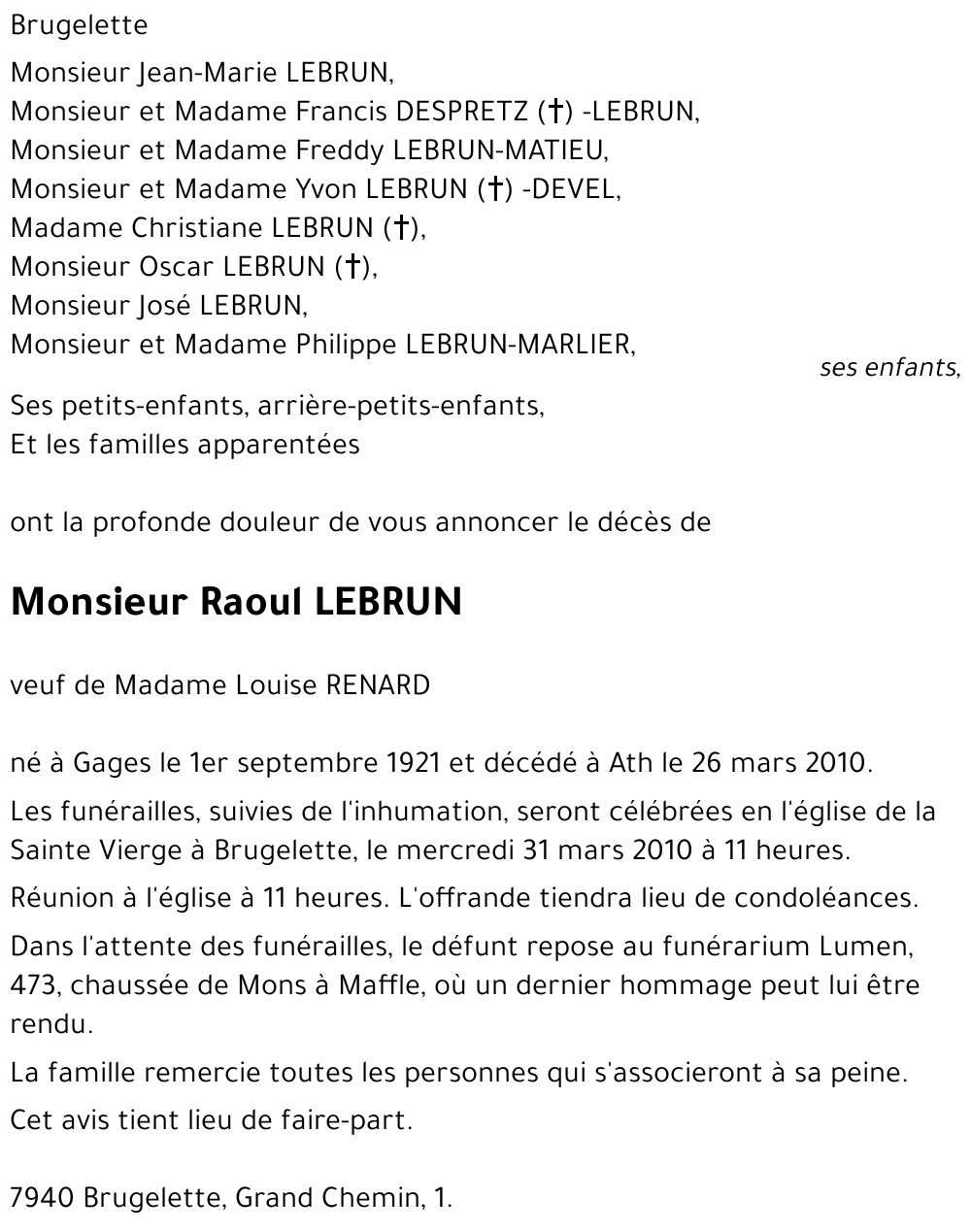 Raoul LEBRUN