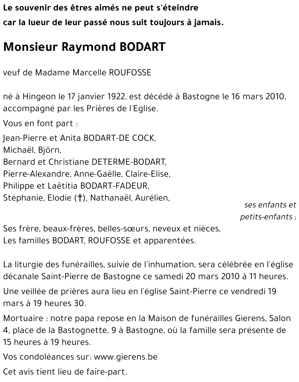 Raymond BODART