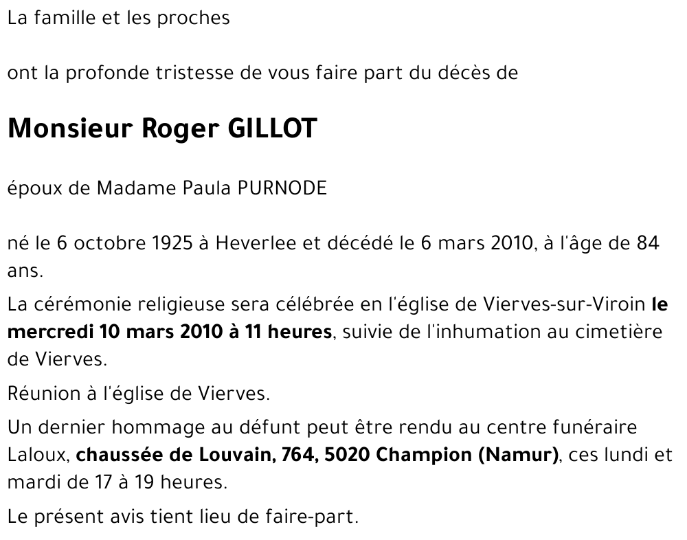 Roger GILLOT