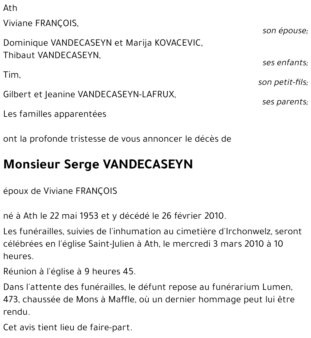serge Vandecaseyn
