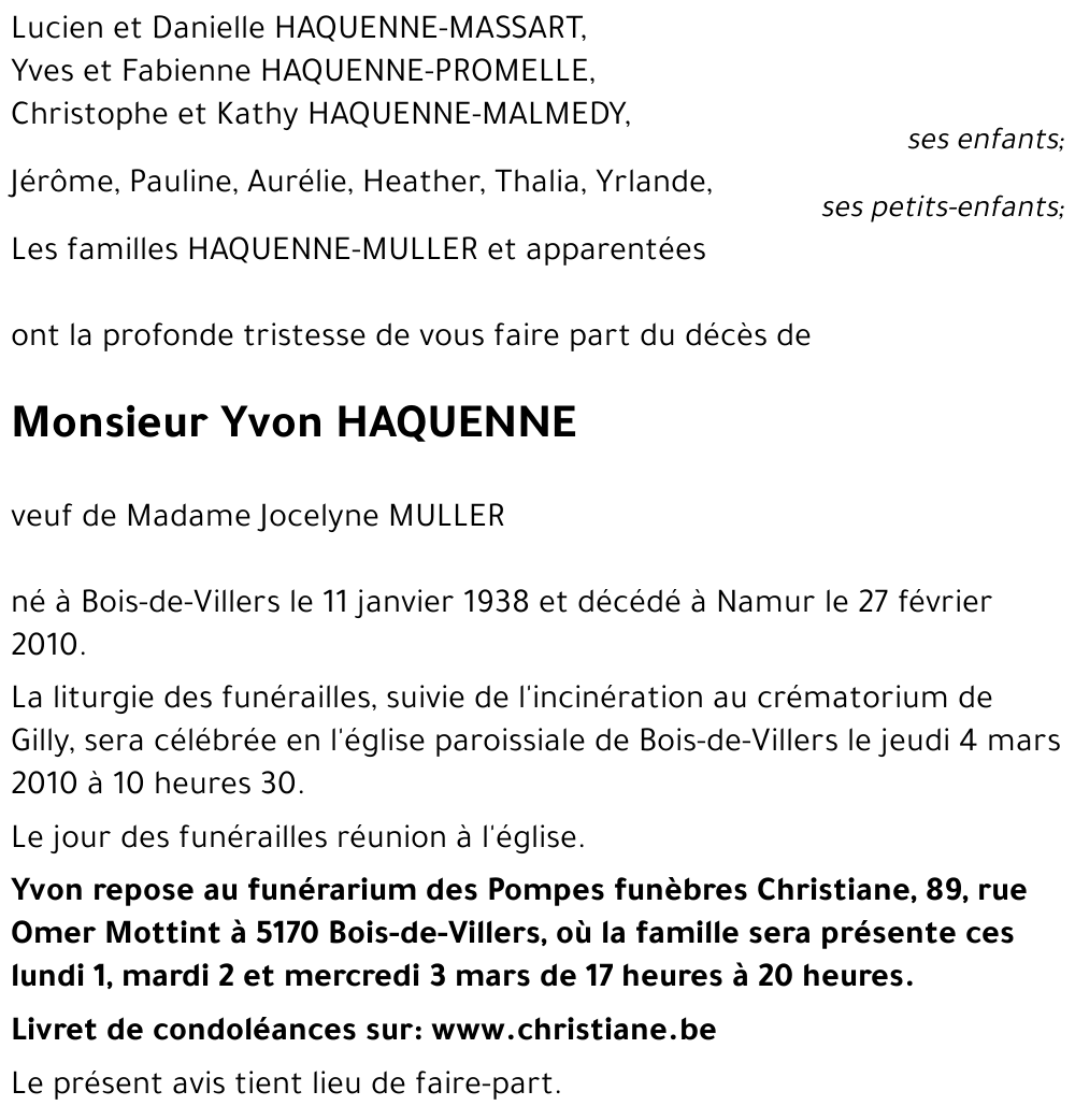 Yvon HAQUENNE