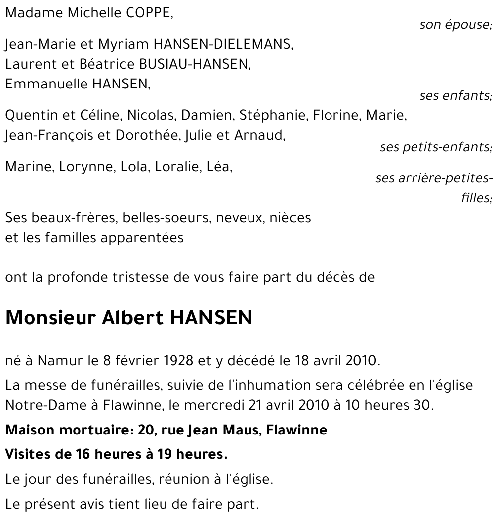 Albert HANSEN