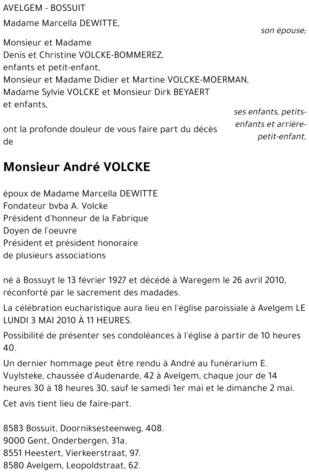 André VOLCKE