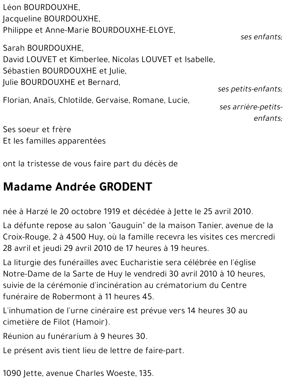 Andrée GRODENT