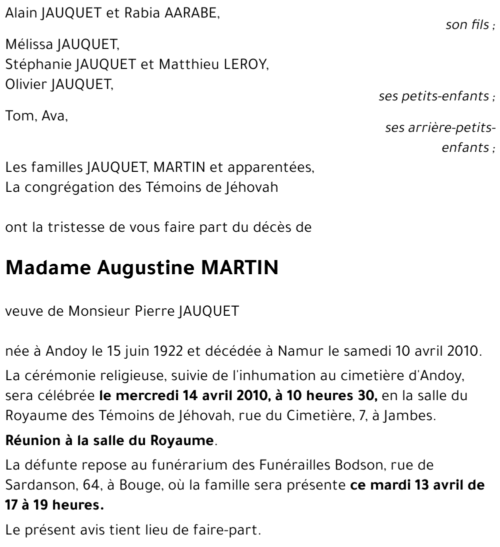 Augustine MARTIN