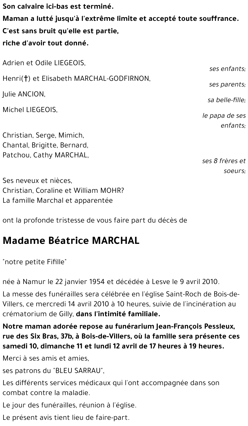 Béatrice MARCHAL