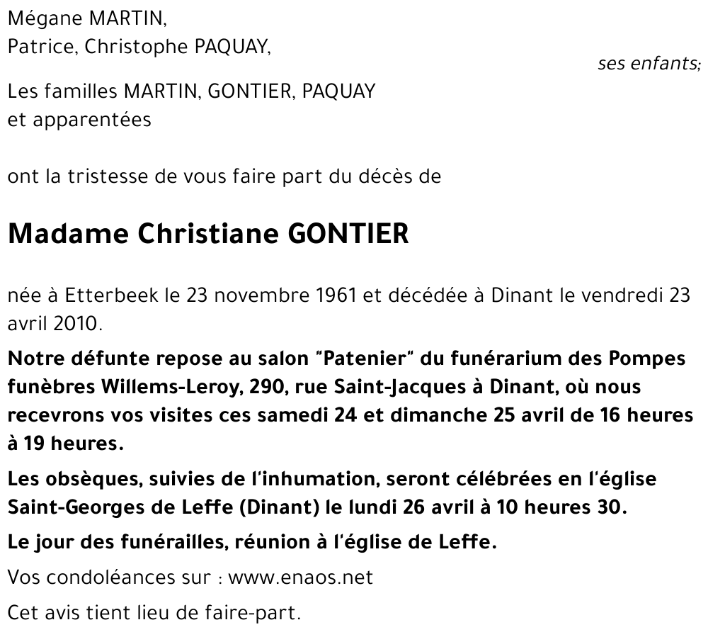 Christiane GONTIER