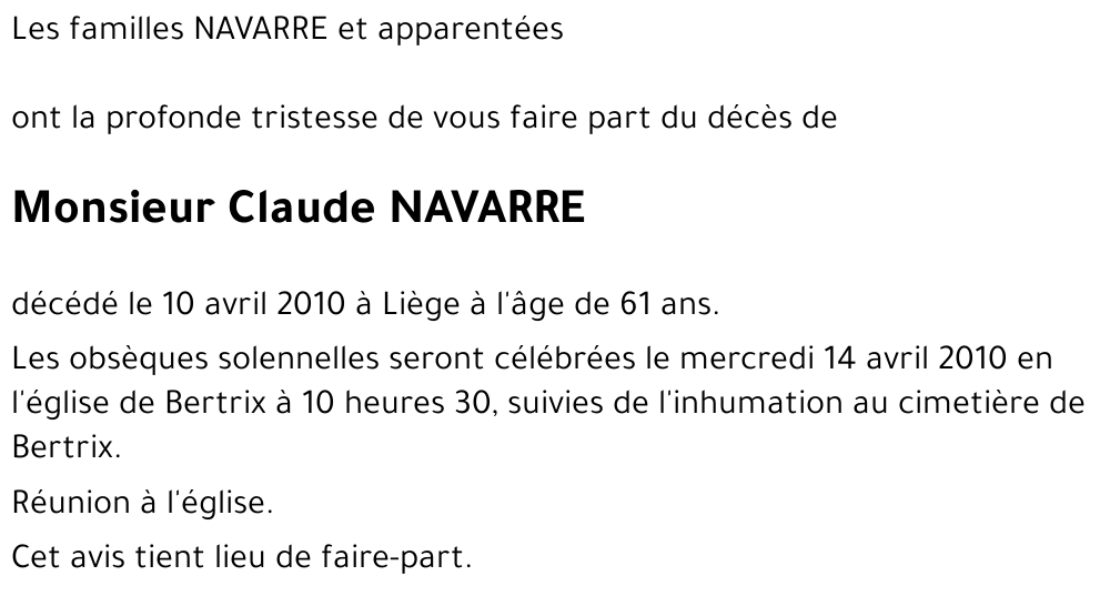 Claude NAVARRE