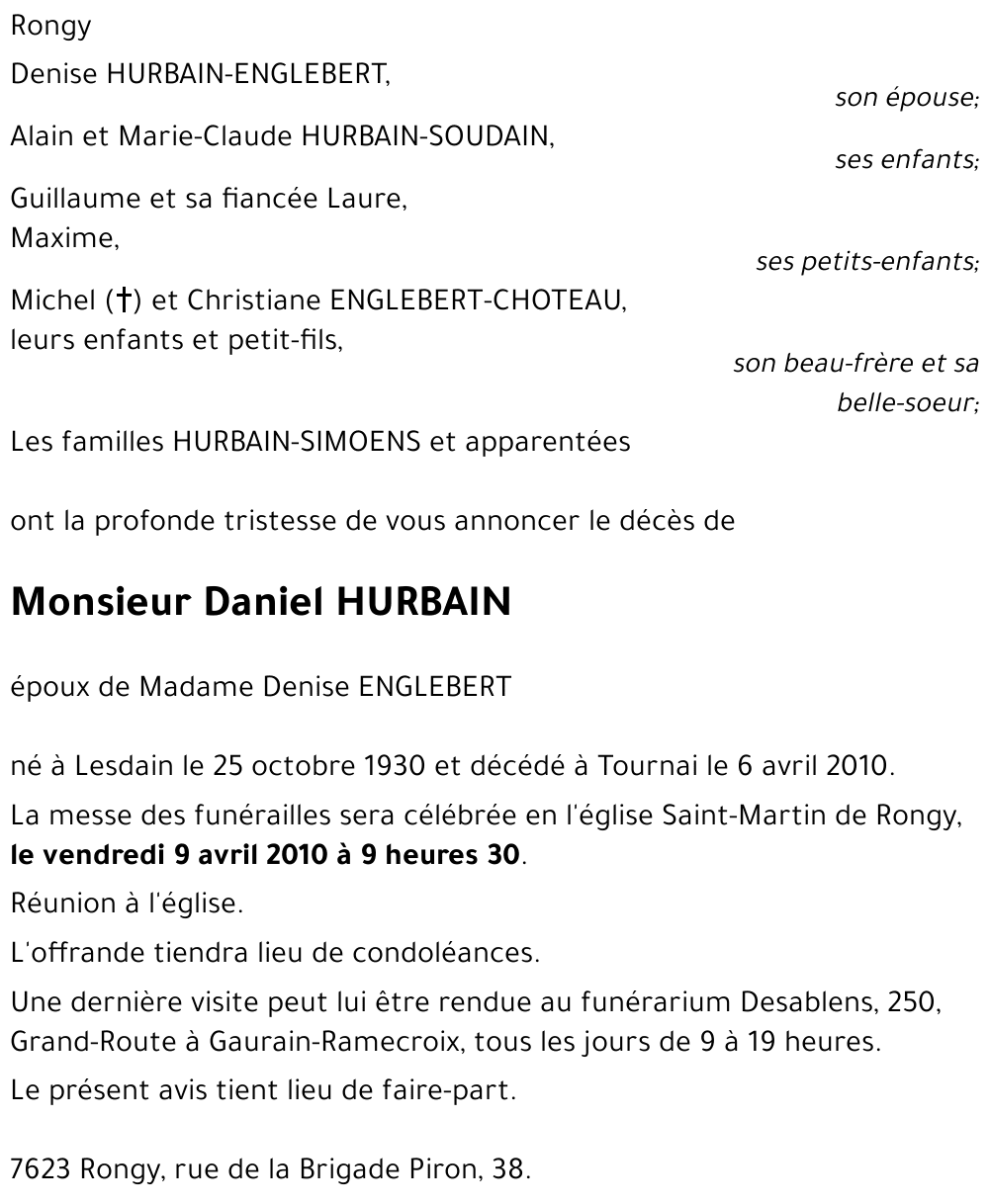 Daniel HURBAIN