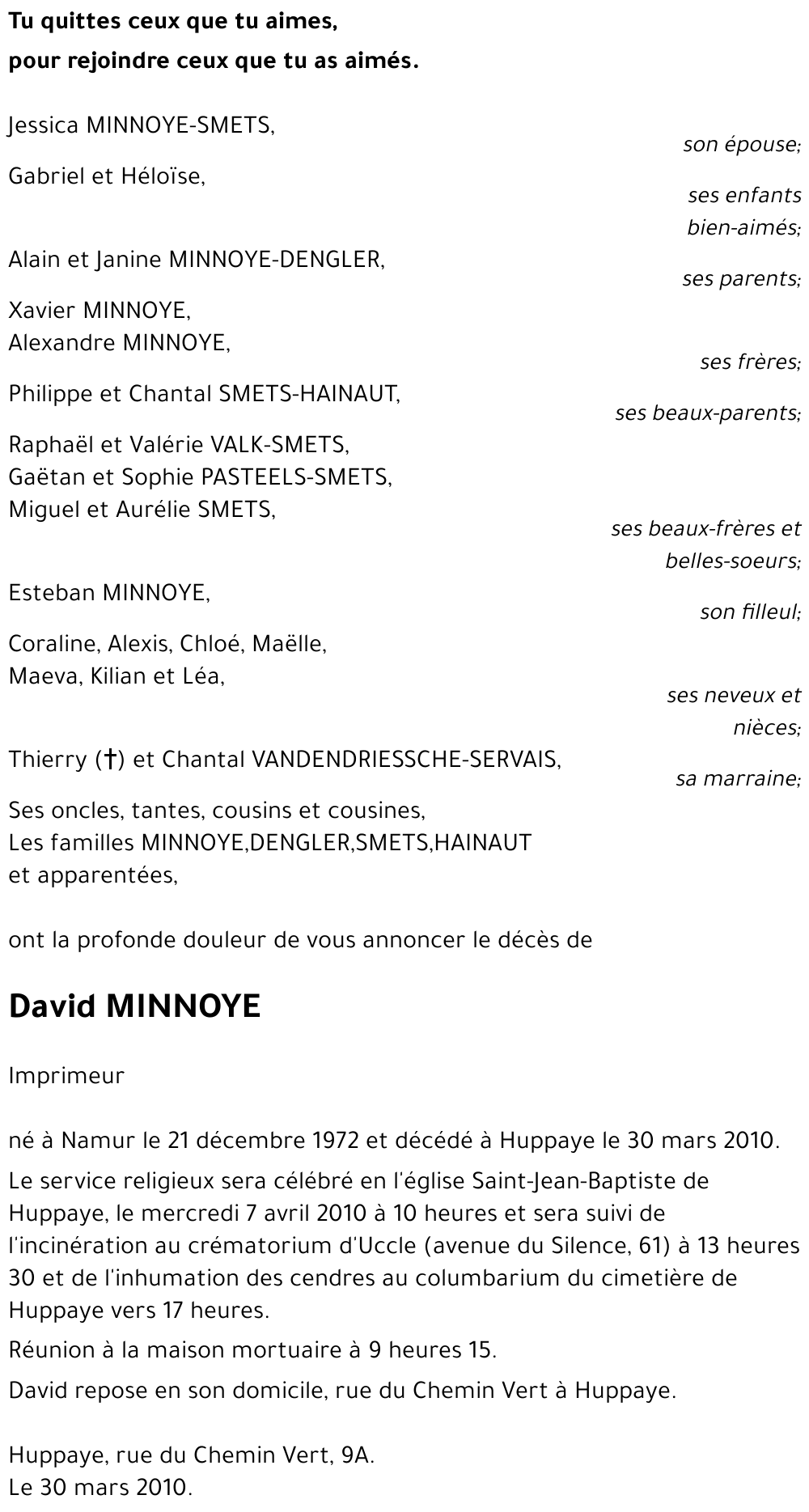 David MINNOYE