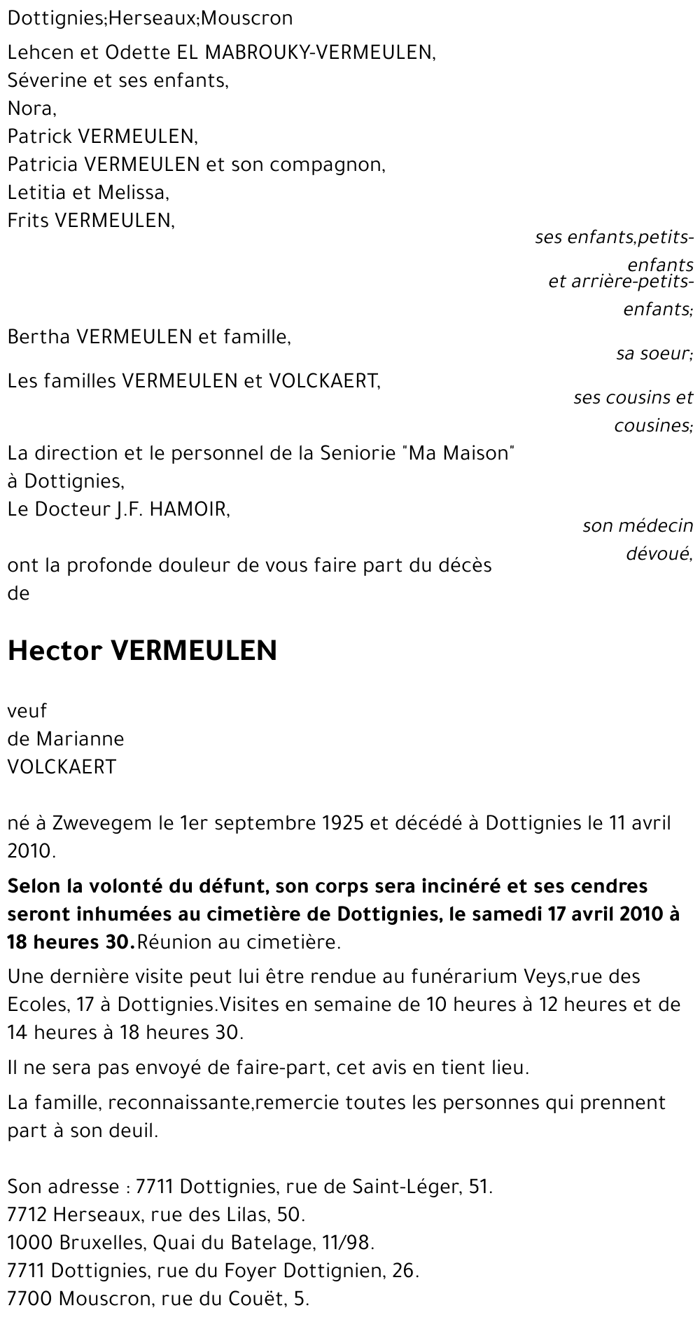 Hector VERMEULEN