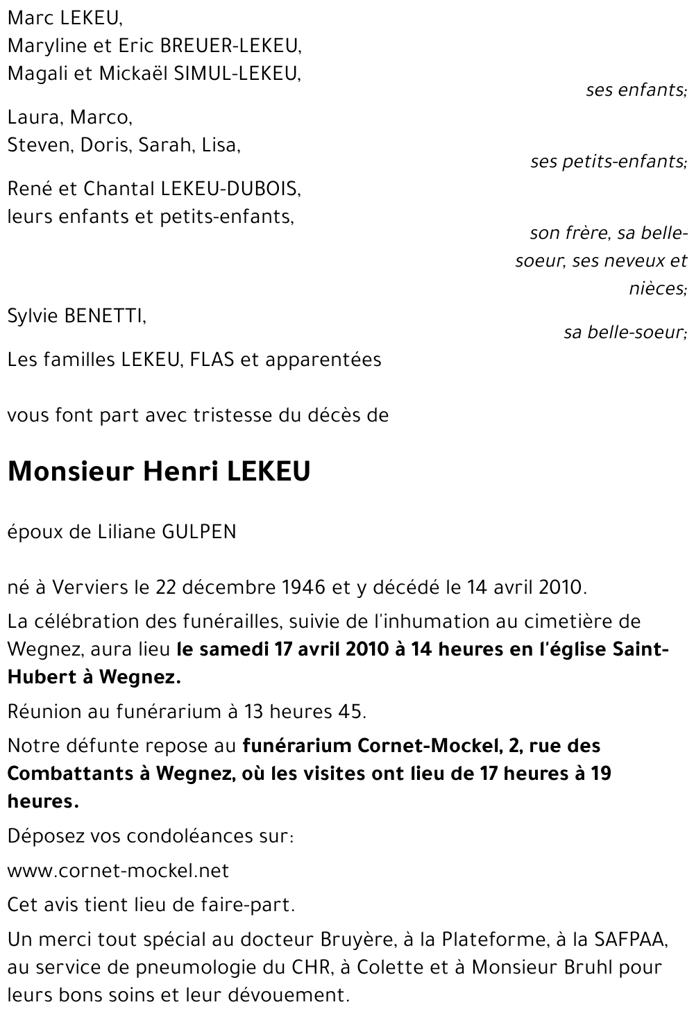 Henri LEKEU