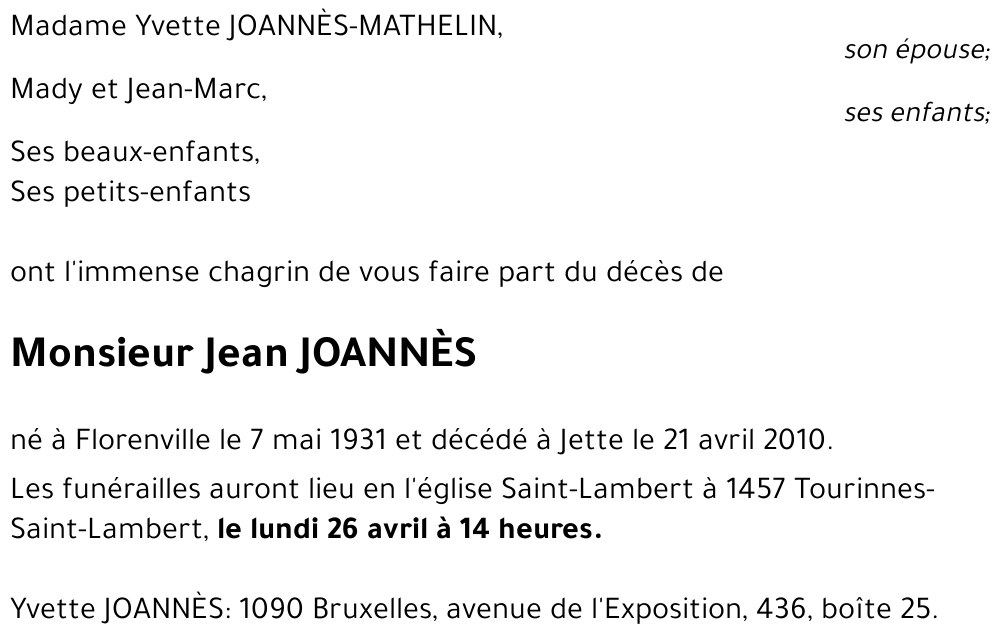 Jean JOANNÈS