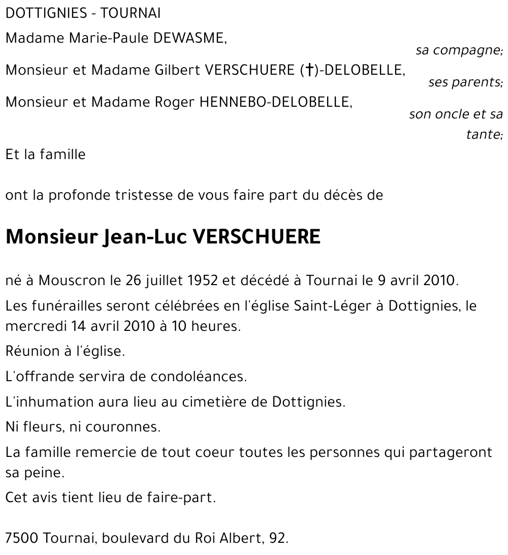 Jean-Luc VERSCHUERE