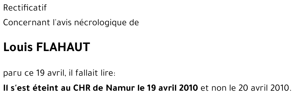 Louis FLAHAUT