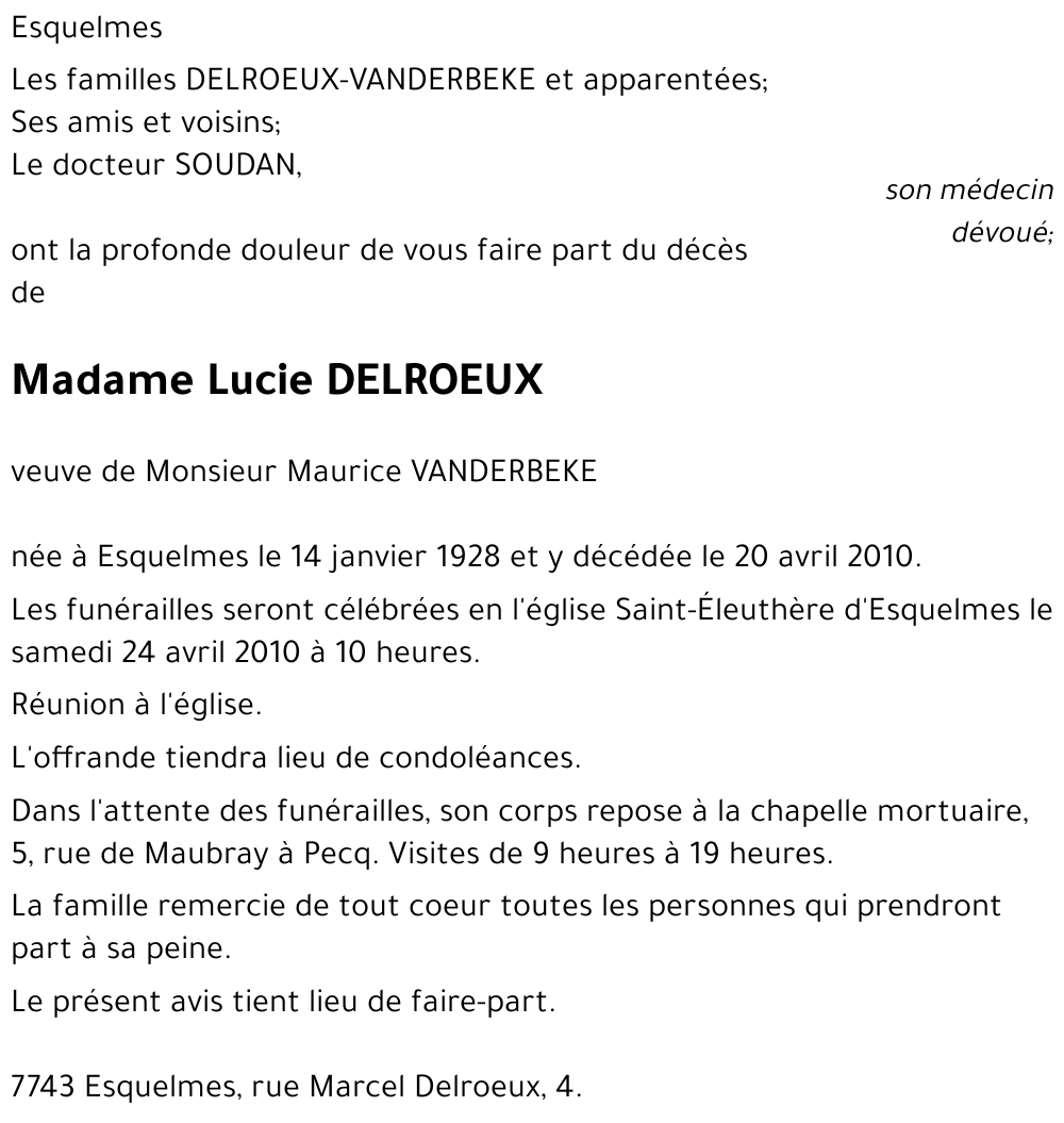 Lucie DELROEUX