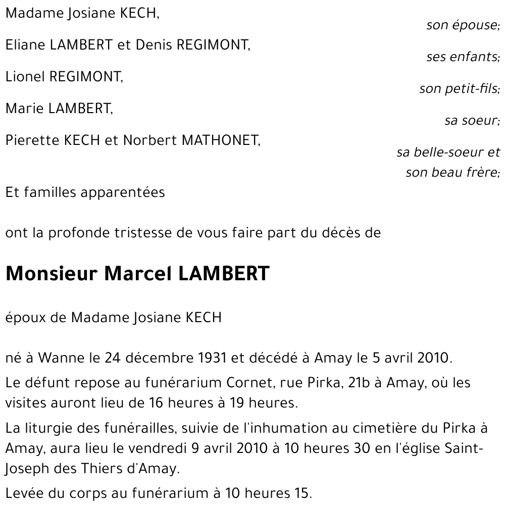 Marcel LAMBERT