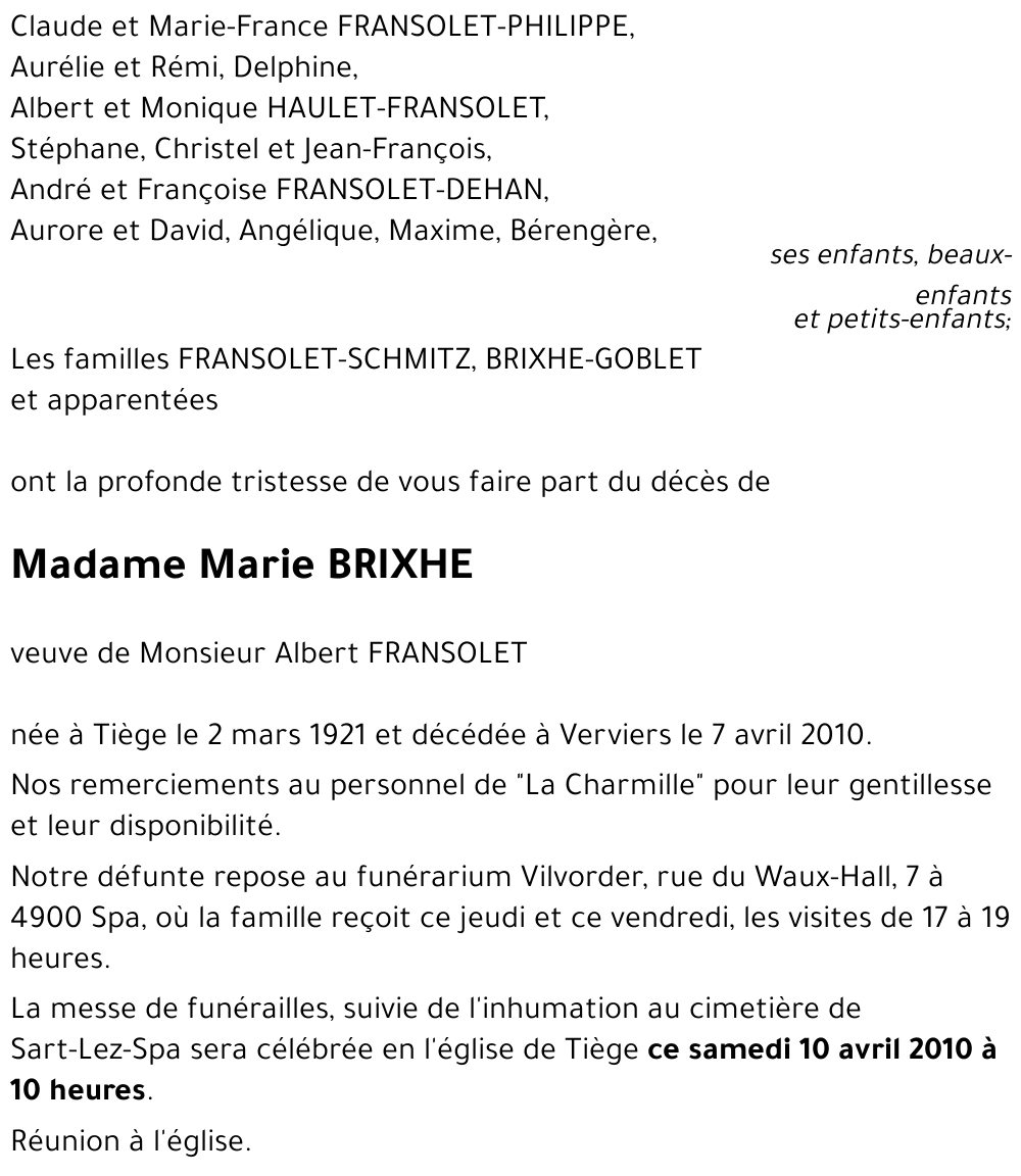 Marie BRIXHE