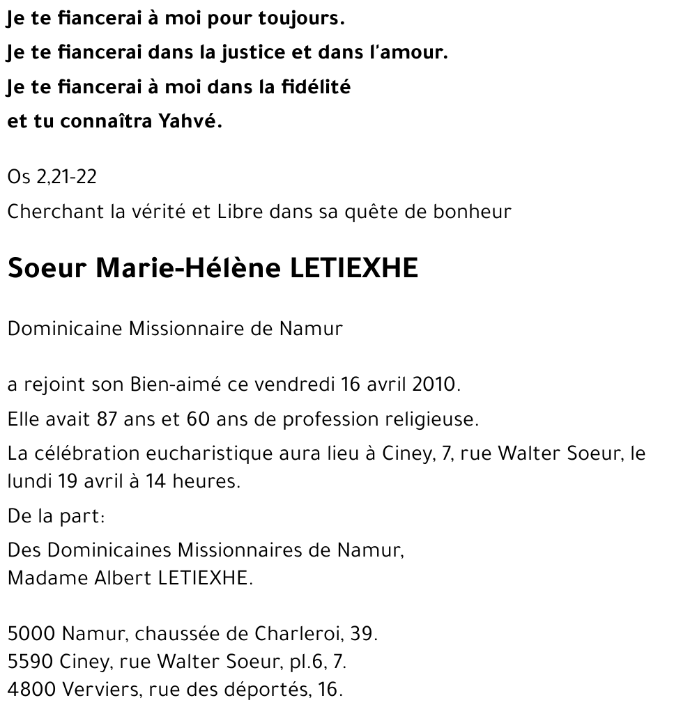 Marie-Hélène LETIEXHE