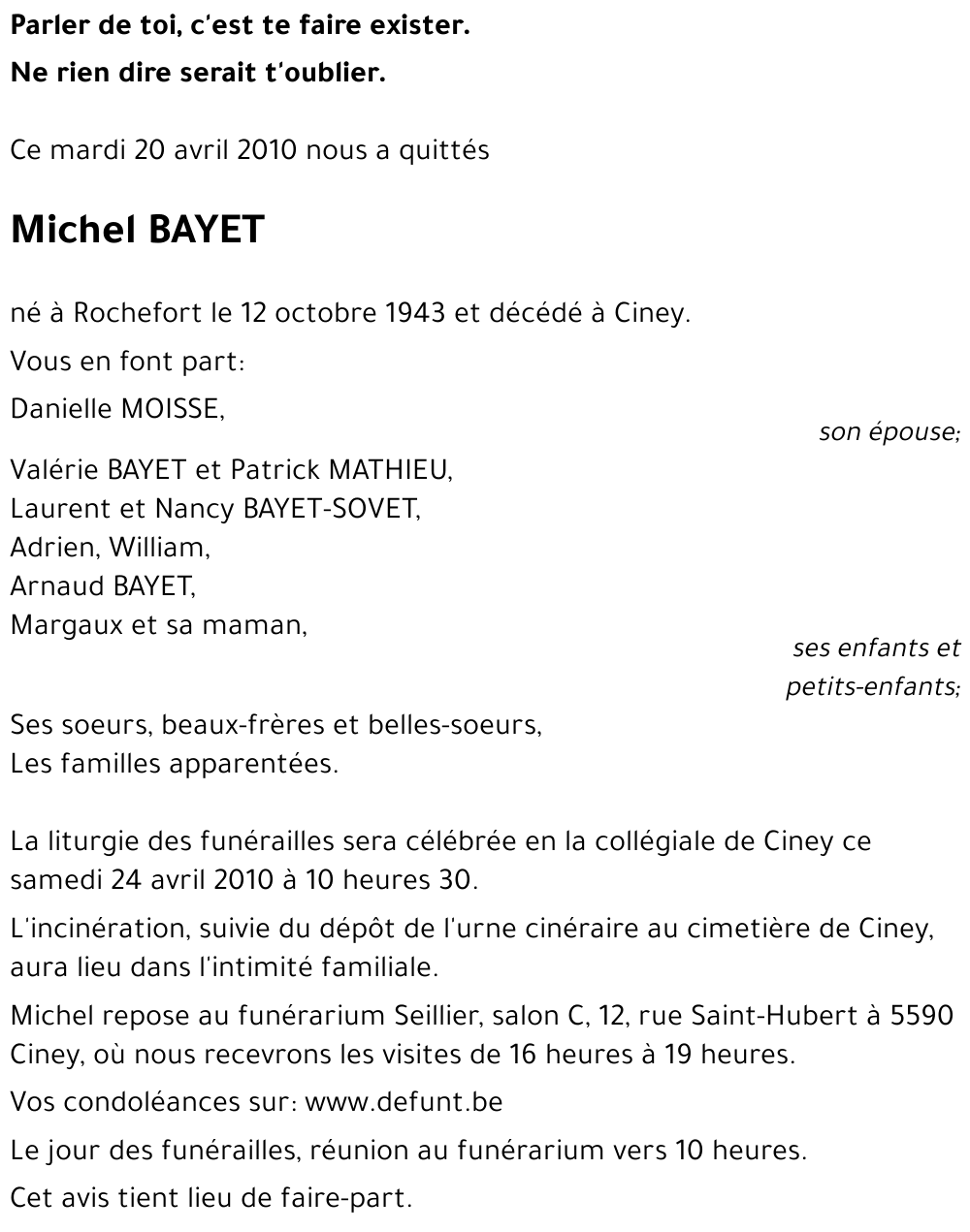 Michel BAYET