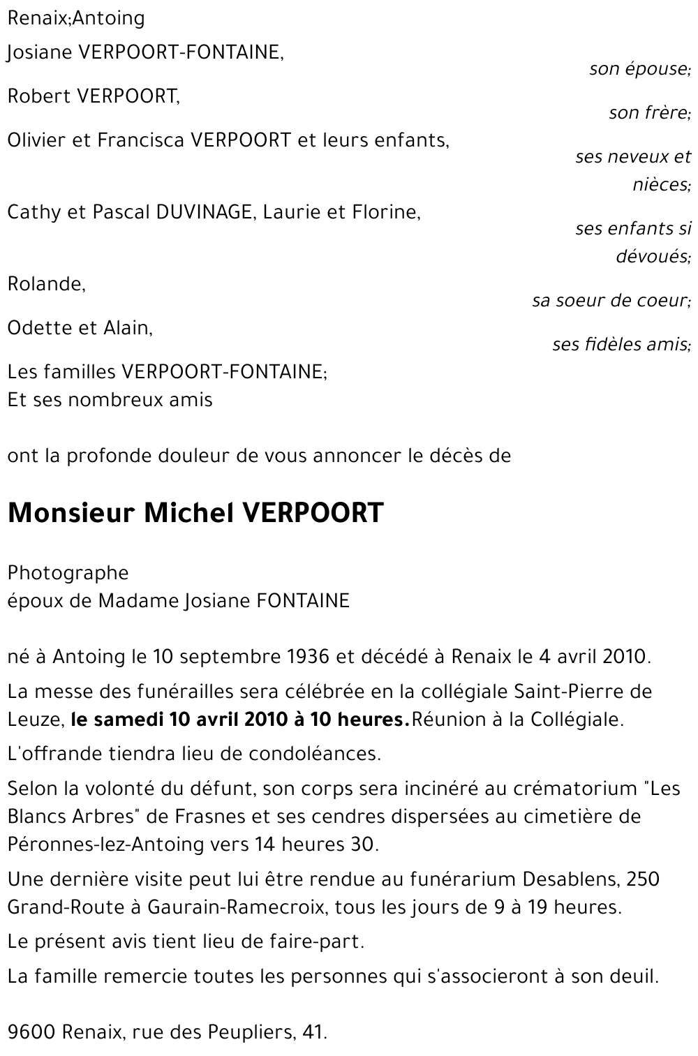 Michel VERPOORT