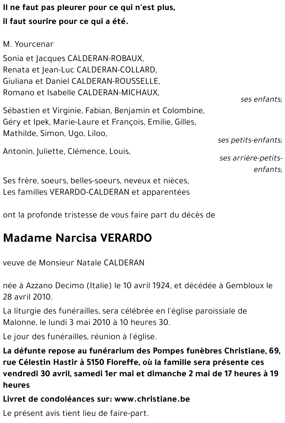 Narcisa VERARDO