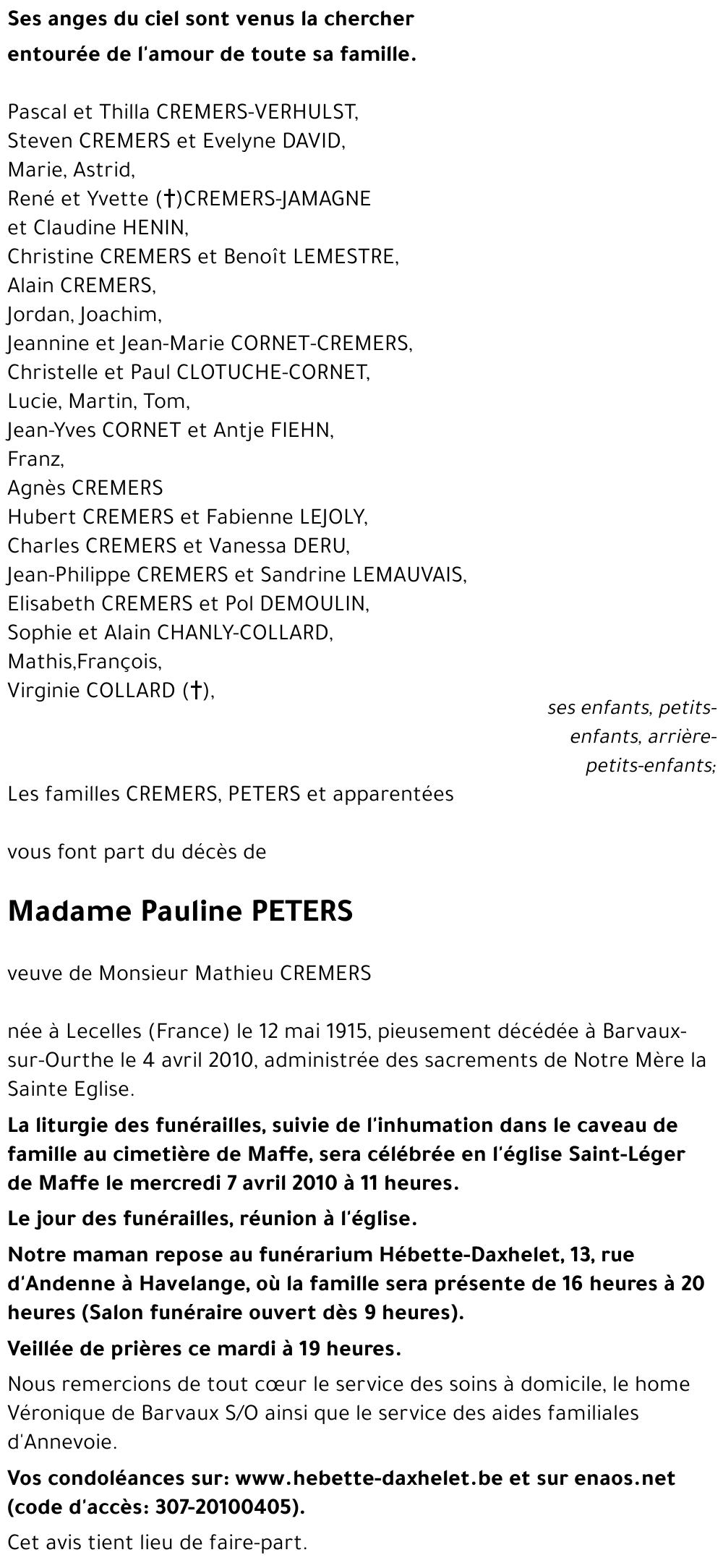 Pauline PETERS
