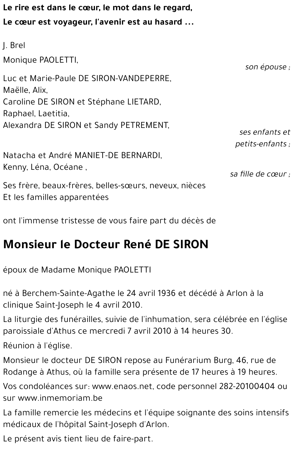 René DE SIRON