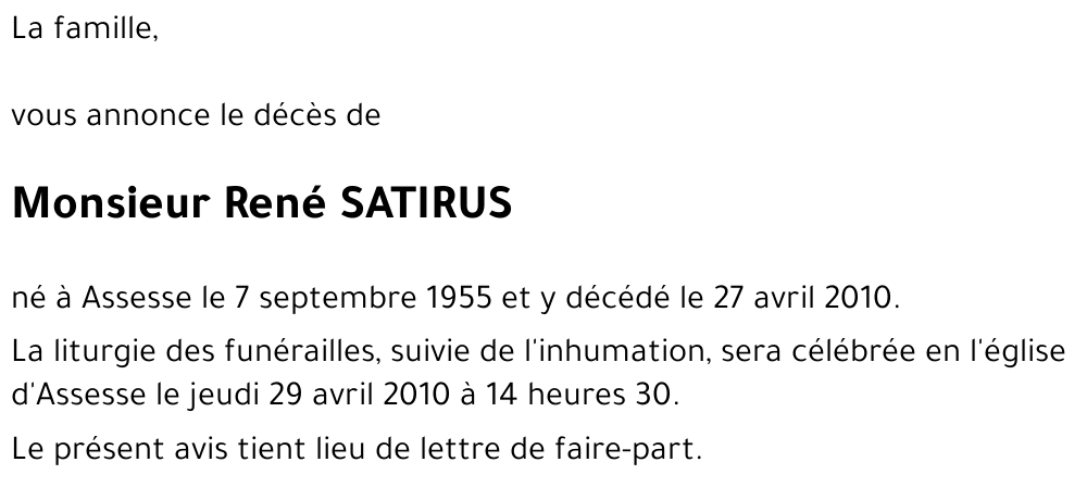 René SATIRUS