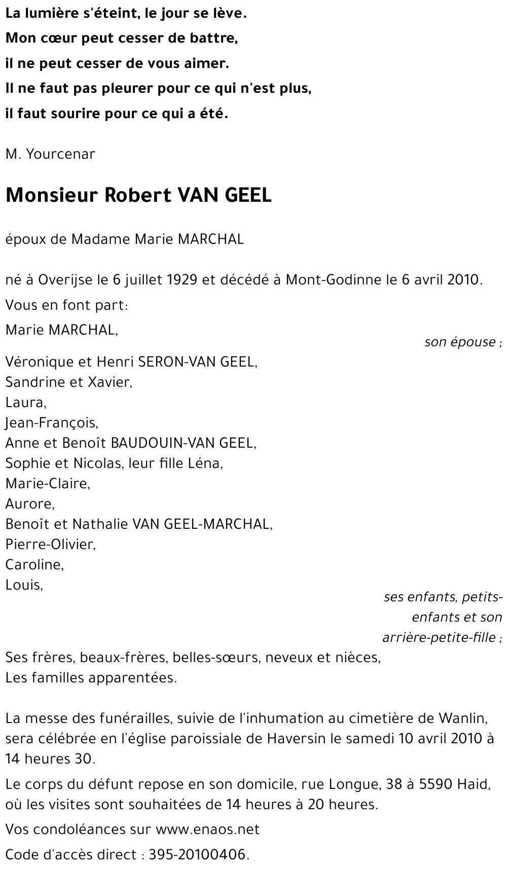 Robert VAN GEEL