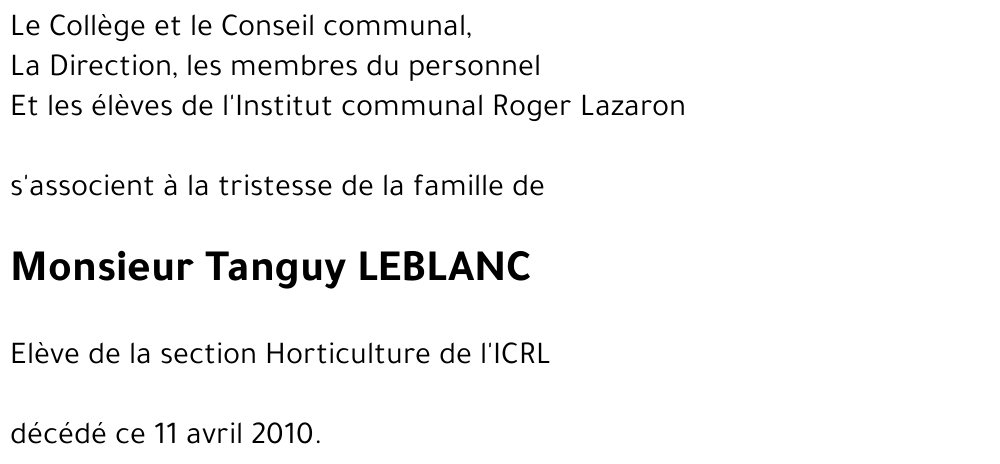 Tanguy LEBLANC