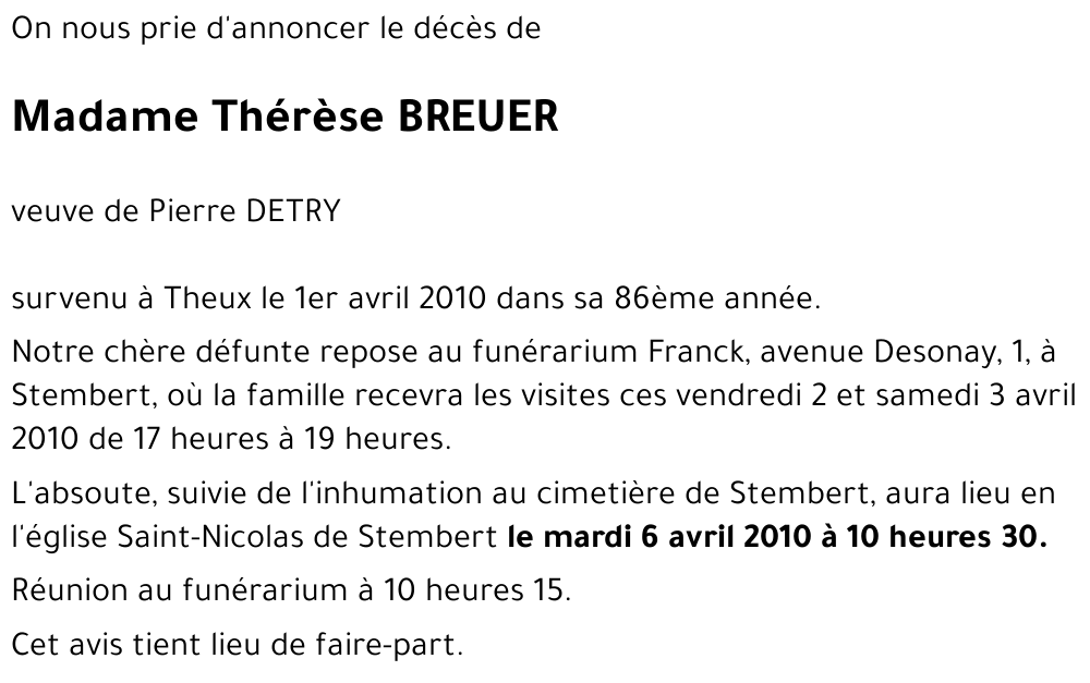 Thérèse BREUER