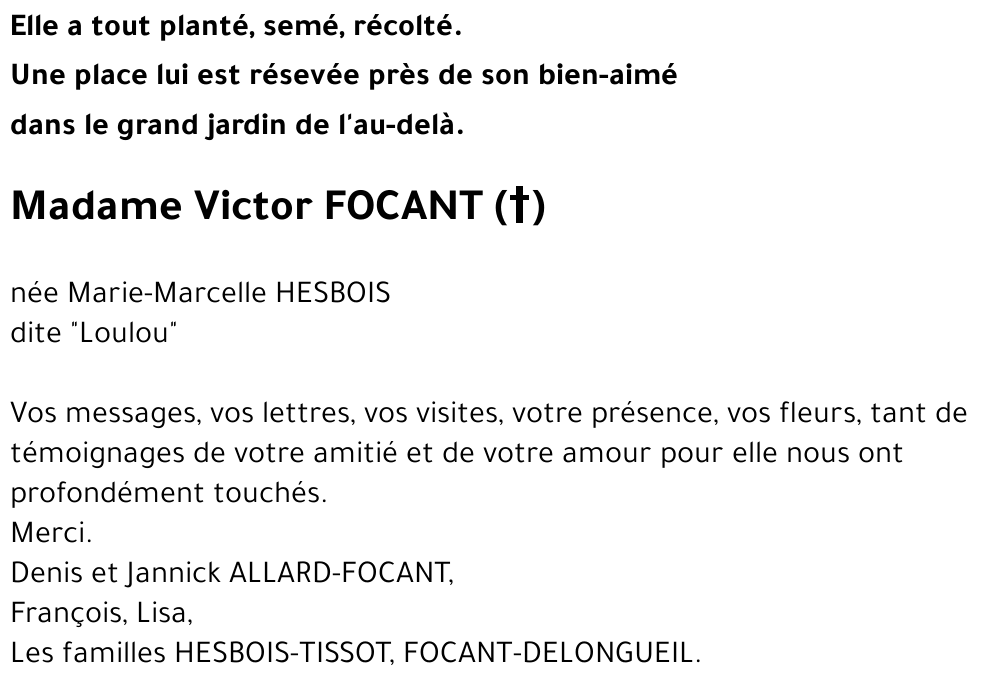 Victor FOCANT((+))