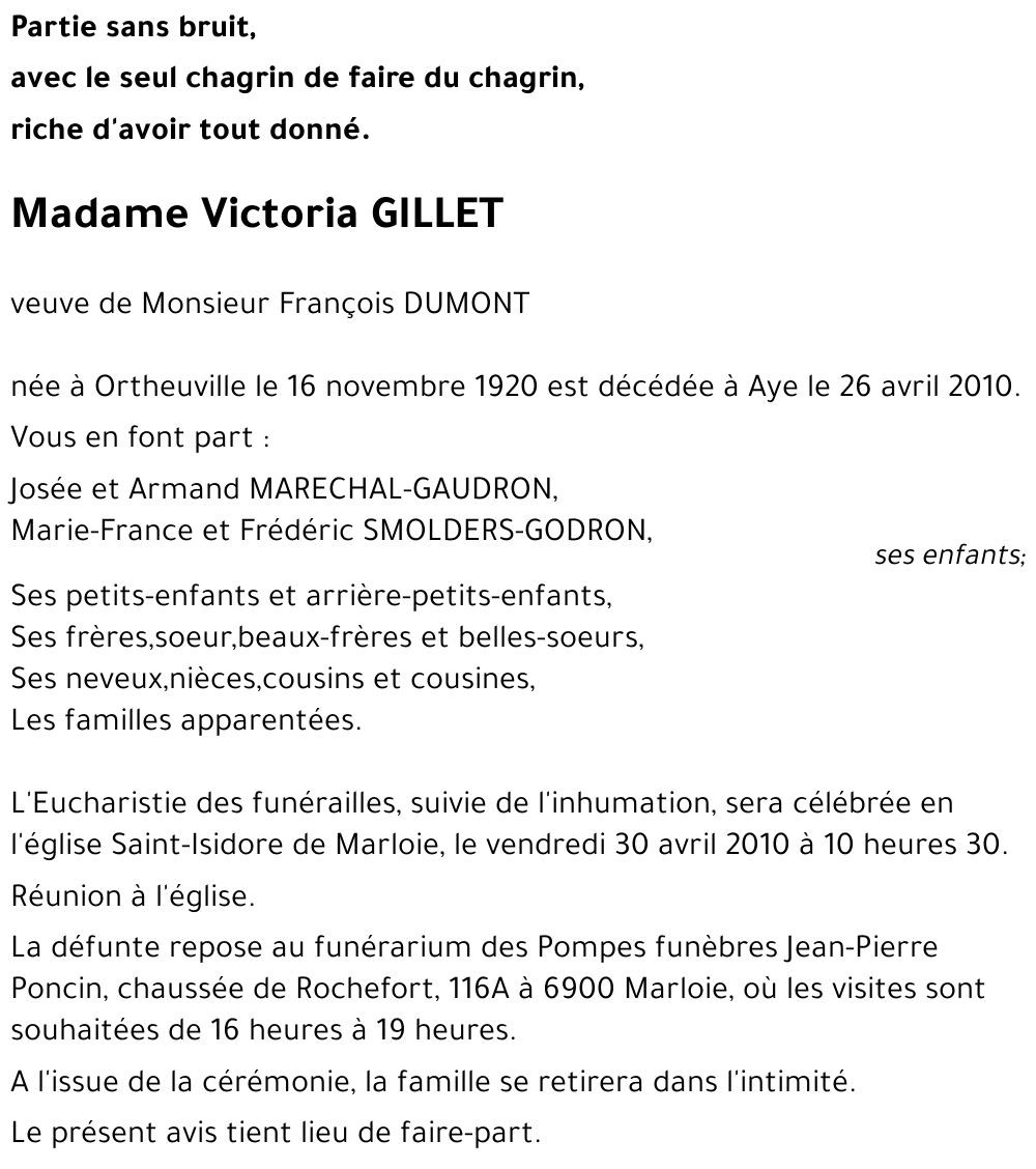 Victoria GILLET