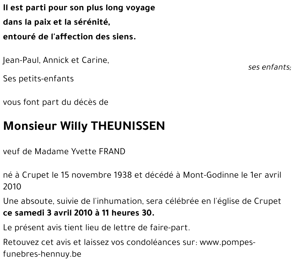 Willy THEUNISSEN