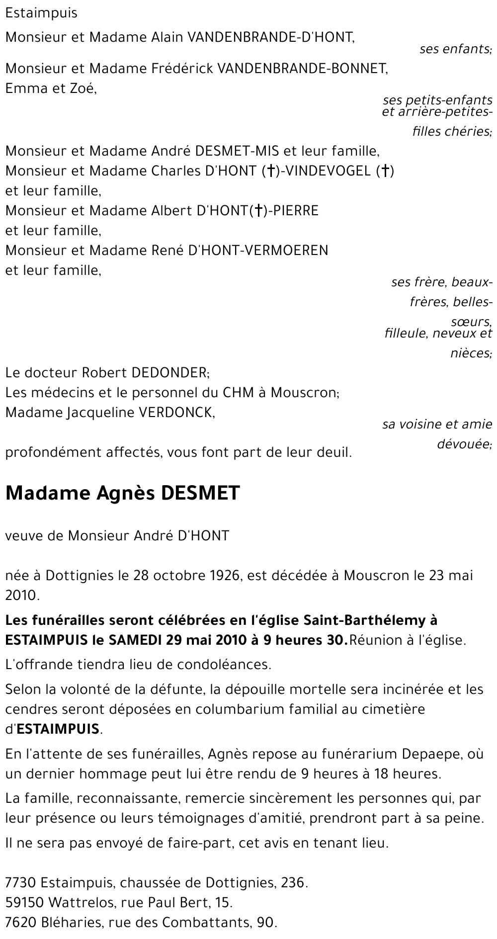 Agnès DESMET