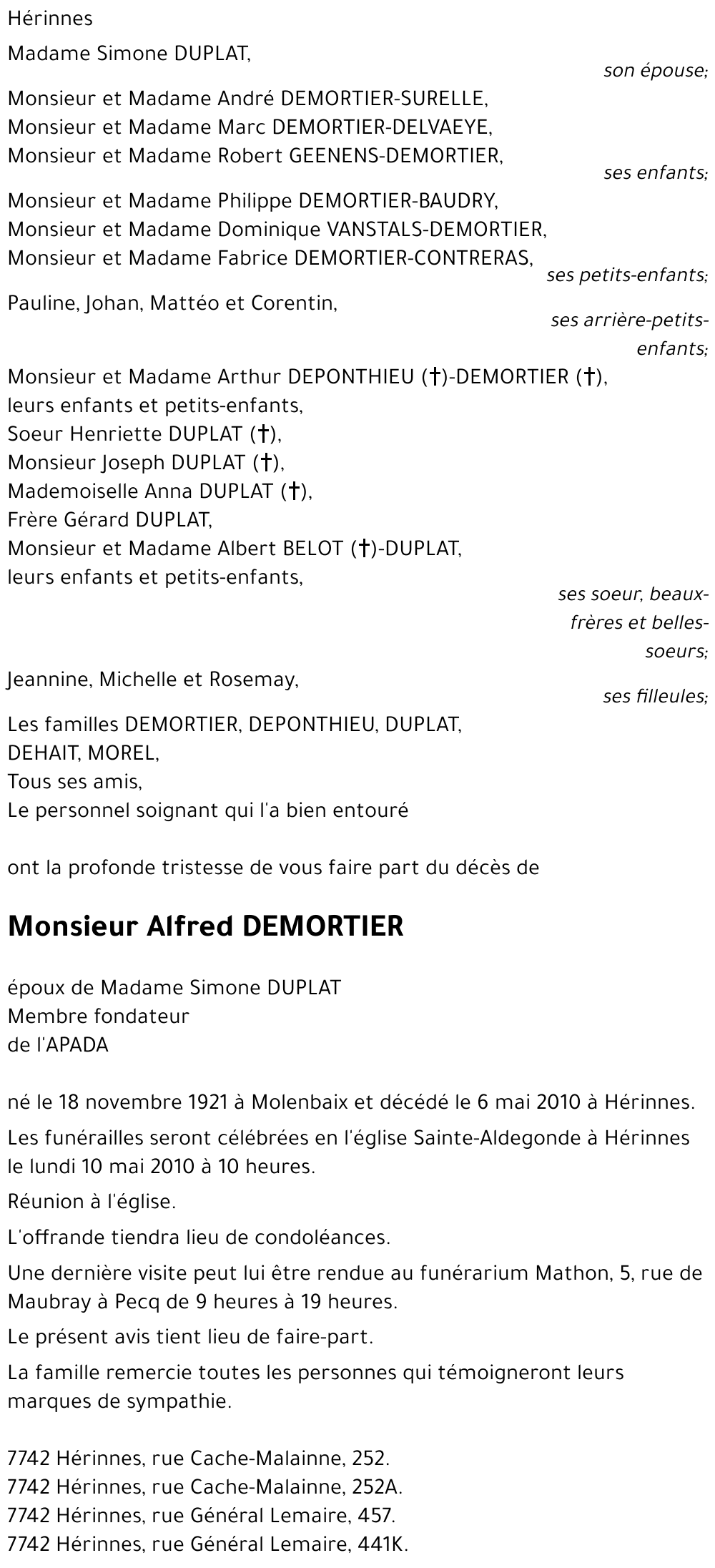 Alfred DEMORTIER