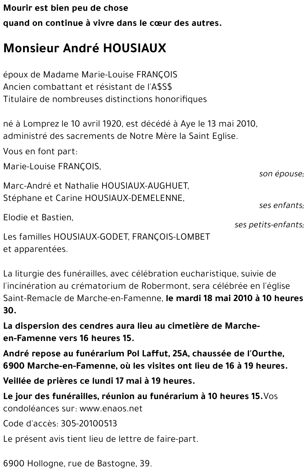 André HOUSIAUX