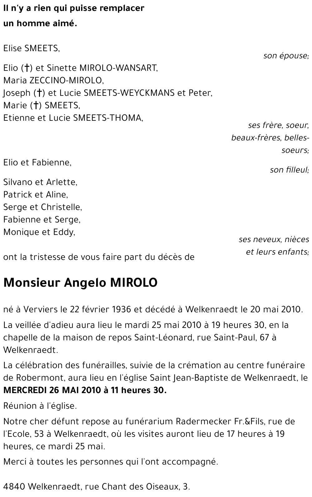 Angelo MIROLO