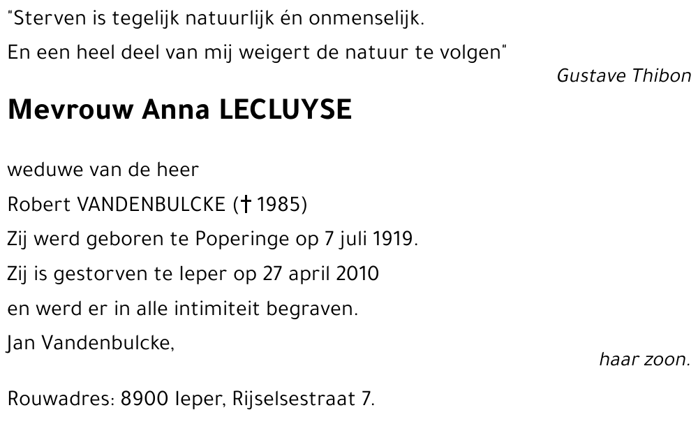 Anna LECLUYSE