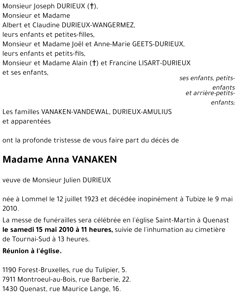 Anna VANAKEN