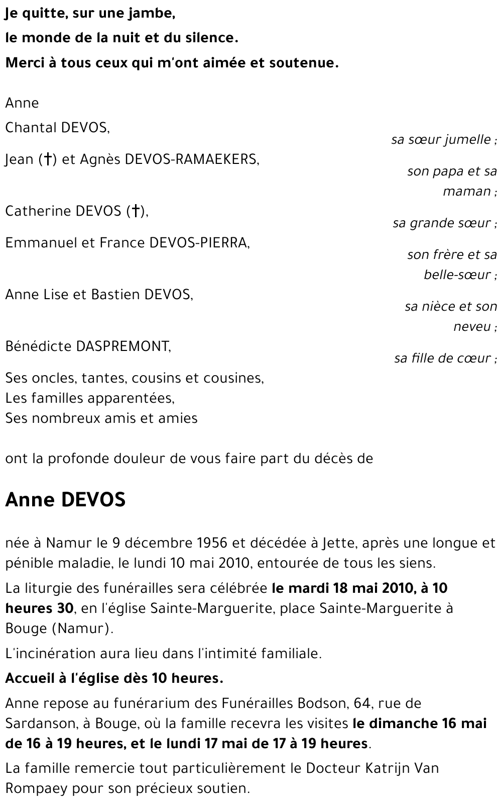 Anne DEVOS