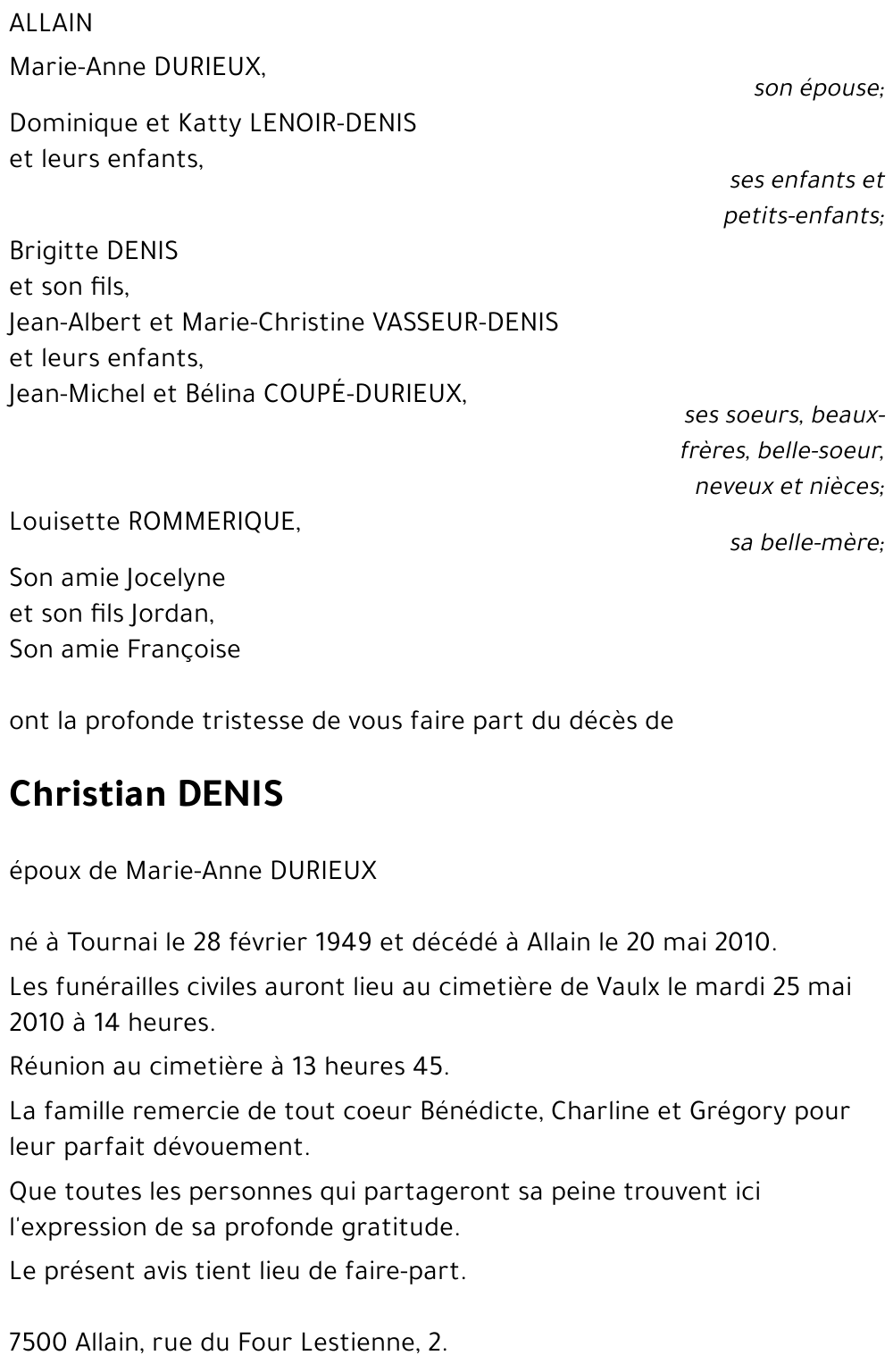 Christian DENIS