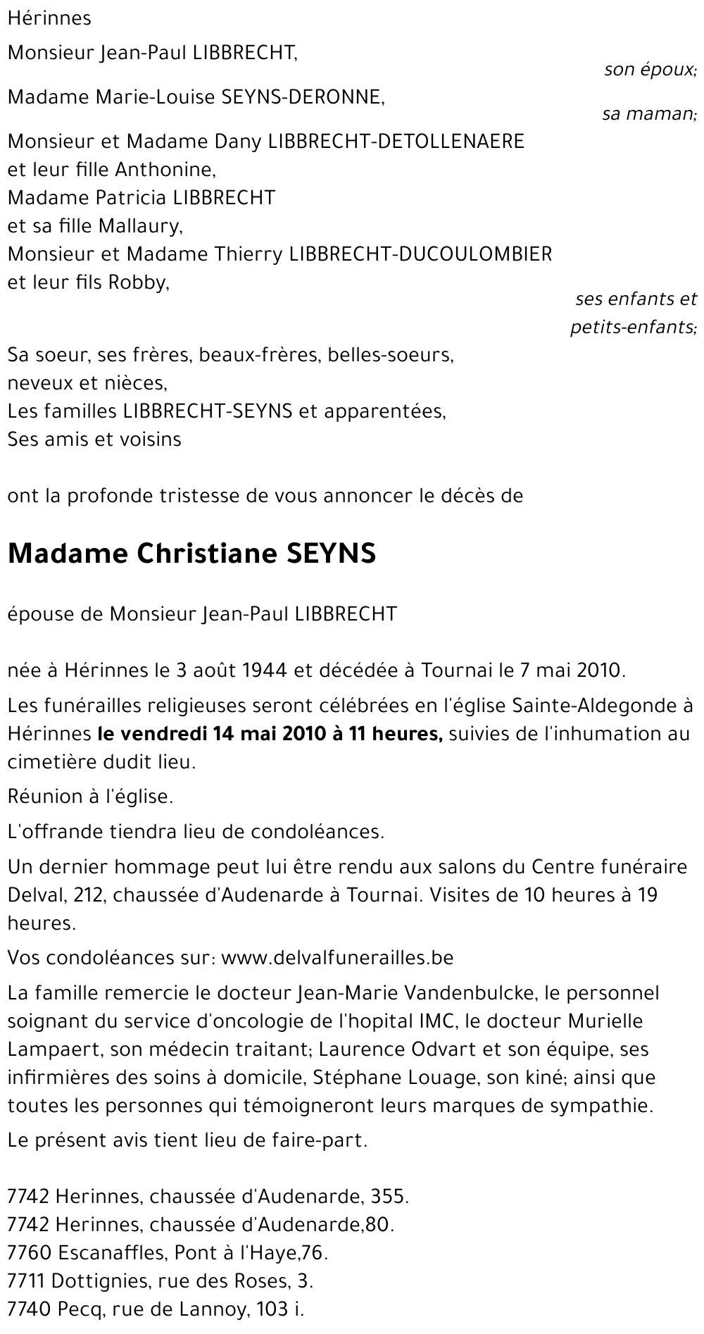 Christiane SEYNS